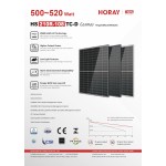 Panneau solaire bifacial N-Type 520 W – Horay Solar Cosmos HS210R-108TC-D