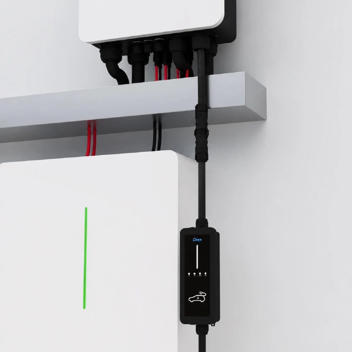 Deye EV Charger Wallbox AC 7/22 kW, 1/3 phases, 230/400 V, 32 A, LoRa/WiFi/Bluetooth