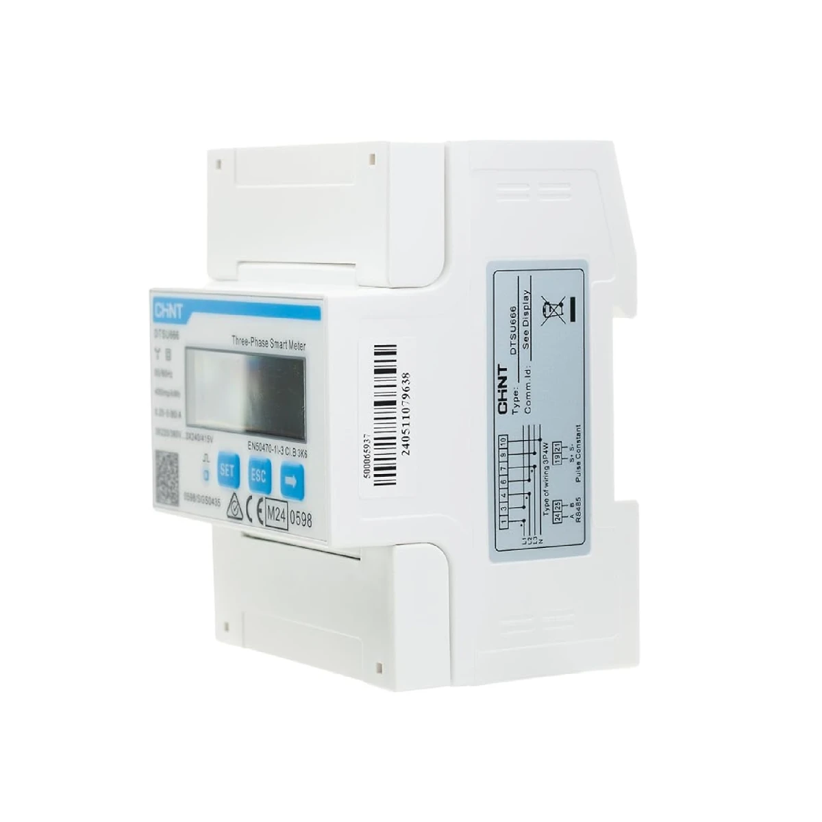 Compteur intelligent CHINT DTSU666 Modbus triphasé basé sur CT 30(100)A RS485